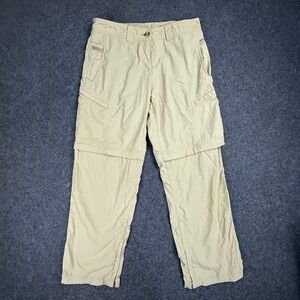 ExOfficio Womens Convertible Cargo Pants Zip Off Legs Insect Shield Khaki Size 8